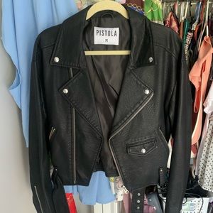 Black Pistola Leather Jacket